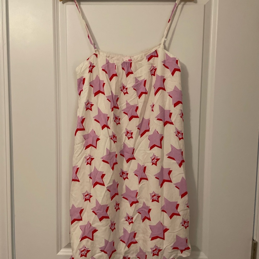 Buddy Love Starry Pink and Red Womens Mini Dress - Picture 6 of 6